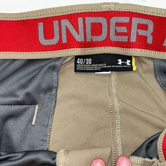 Under Armour Men's 40x30 Tan Chino Hiking Performance Golf Gorpcore - Picture 3 of 4